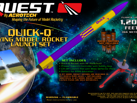 Quest Quick-Q™ Flying Model Rocket Launch Set - Q1409 Fashion