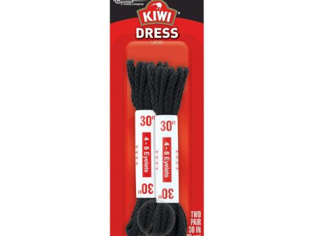 KIWI - Round Black Casual Laces 30  - 2 Pair Fashion