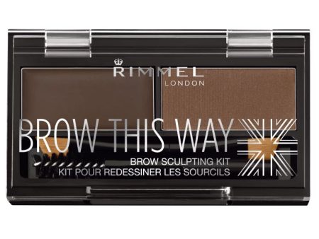 RIMMEL - Brow This Way Brow Sculpting Kit Dark Brown - 0.07 oz. (2.4 g) Discount