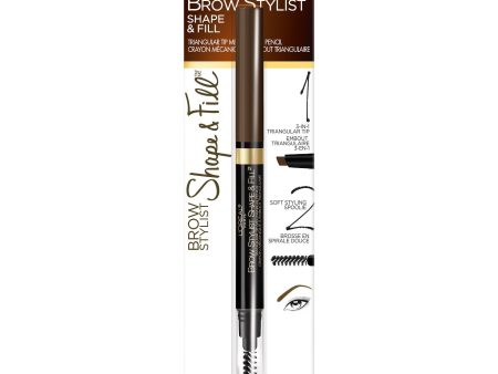 L OREAL - Brow Stylist Shape & Fill Mechanical Pencil Dark Brunette - 0.008 oz (250 mg) Hot on Sale