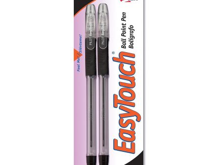 EASY TOUCH - Ball Point Stick Pens Fine Point Black Ink - 2 Pens Online now