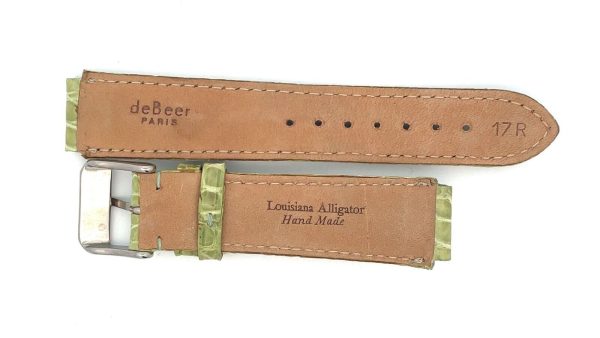 deBeer 17mm Olive Green Alligator Watch Band Fits Aqua Marine Watches Online