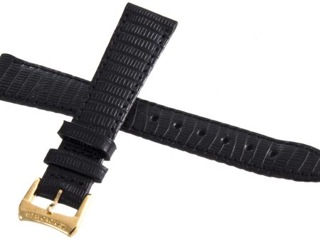 Raymond Weil Geneve Women s 14mm Black Leather Watch Band W  Gold Buckle Online Hot Sale