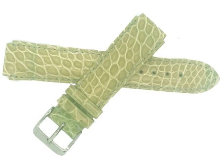 deBeer 17mm Light Green Alligator Watch Band Fits Aqua Marine Watches Online Hot Sale