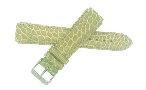 deBeer 17mm Light Green Alligator Watch Band Fits Aqua Marine Watches Online Hot Sale