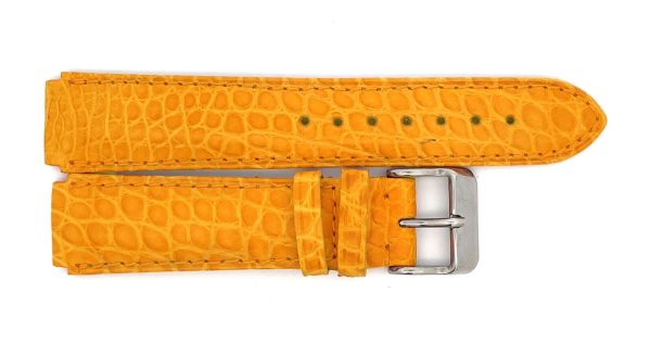 deBeer 17mm Apricot  Alligator Watch Band Fits Aqua Marine Watches For Cheap