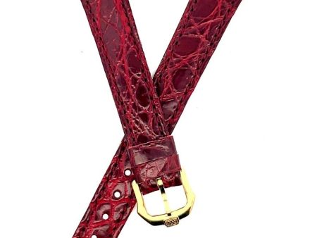 13mm Raymond Weil Burgundy Women s Watch Band With Gold Buckle Online