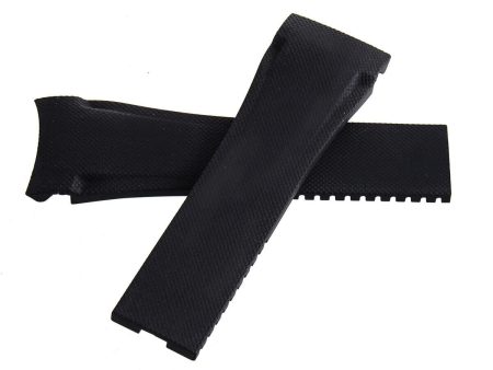 Gerald Genta Men s 26mm x 20mm Black Rubber Replacement Band Strap Supply