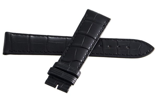 Genuine Longines 20mm x 18mm Black Alligator Leather Watch Band L682152087 For Cheap