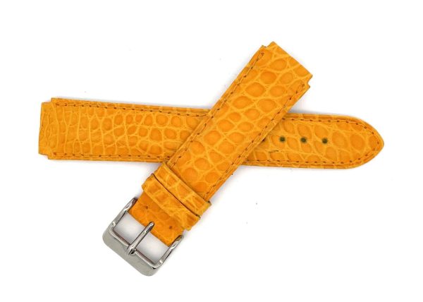 deBeer 17mm Apricot  Alligator Watch Band Fits Aqua Marine Watches For Cheap